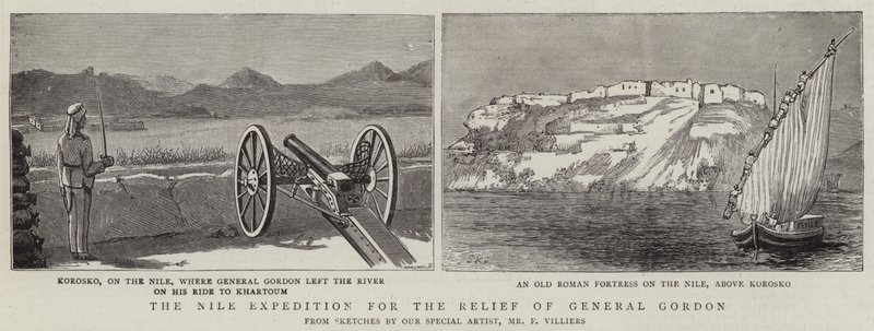 Nile-ekspedisjonen til hjelp for general Gordon av Frederic Villiers