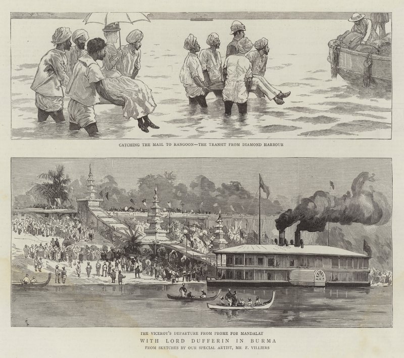Med Lord Dufferin i Burma av Frederic Villiers