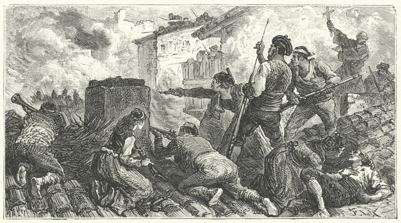 Forsvar av Saragossa mot franskmennene av Frederic Theodore (after) Lix
