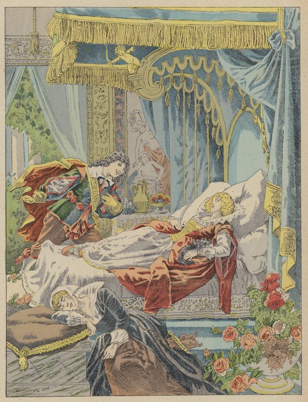 Tornerose, Tornerose (farge litho) av Frederic Theodore (after) Lix