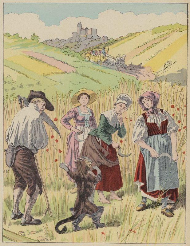 Le Chat Botte, Puss In Boots (farge litho) av Frederic Theodore (after) Lix