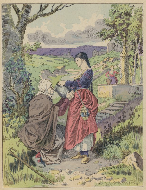 Les Fees, The Fairies (farge litho) av Frederic Theodore (after) Lix