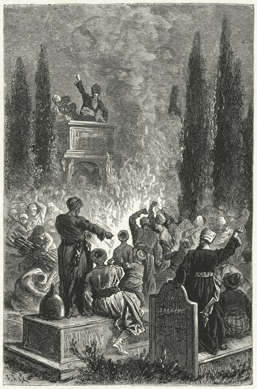 Ismaelittenes møte (gravering) av Frederic Theodore (after) Lix
