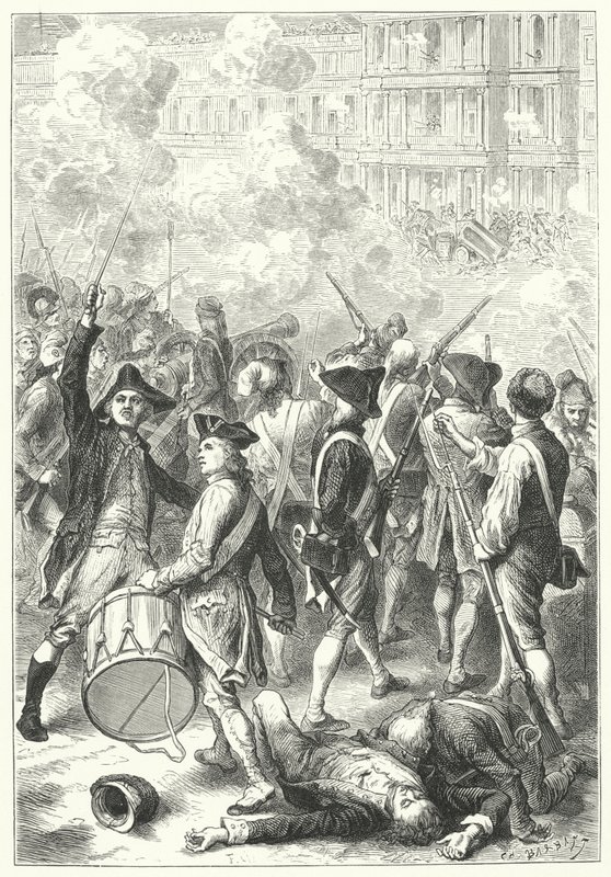 Storming av Tuileries-palasset av sans-culottes av Frederic Theodore (after) Lix