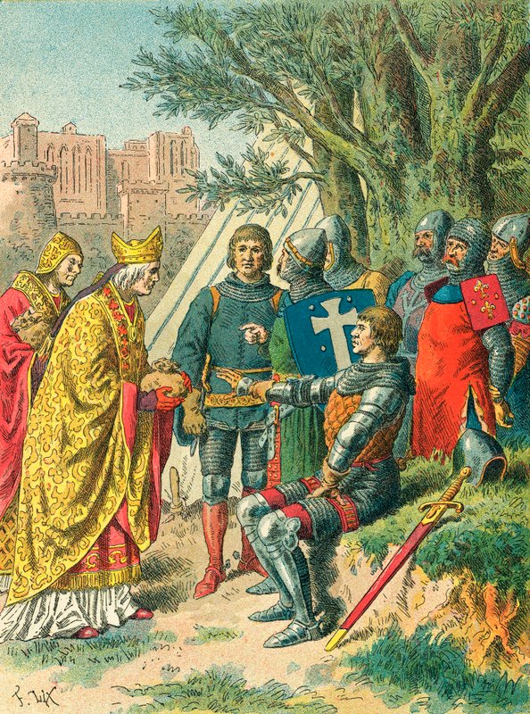 Bertrand du Guesclin og den pavelige legat av Frederic Theodore Lix