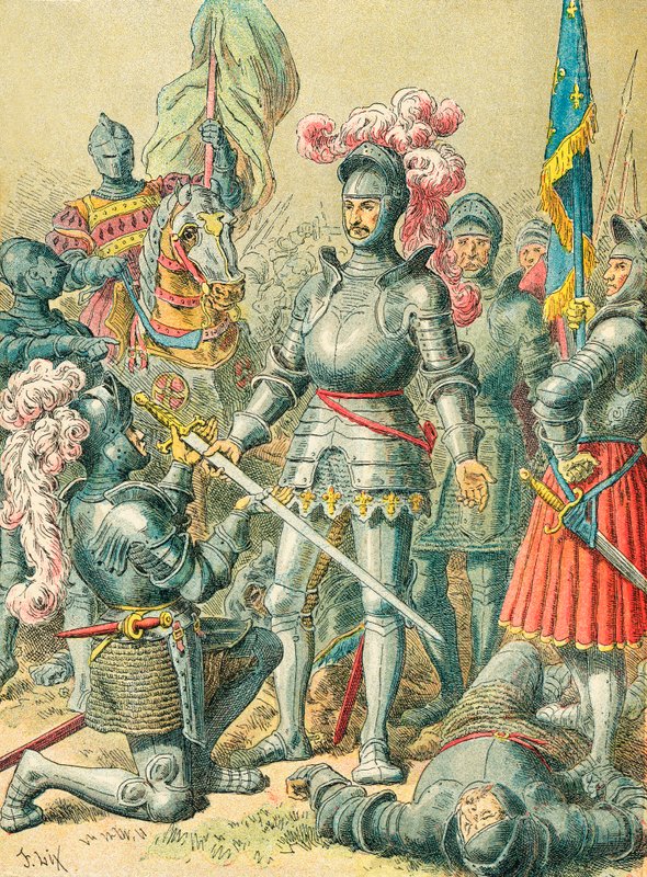 Kong Frans I i slaget ved Pavia av Frederic Theodore Lix