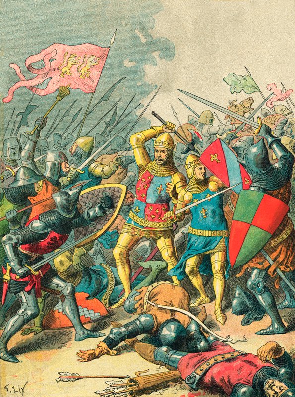 Kong John i slaget ved Poitiers av Frederic Theodore Lix