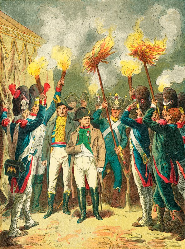 Kvelden før slaget ved Austerlitz av Frederic Theodore Lix