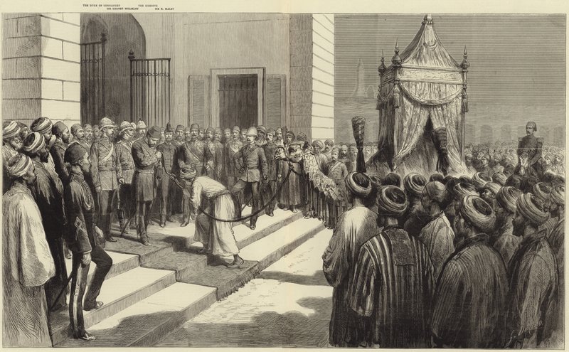 Khediveen hilser det hellige teppet i Kairo før det sendes til Mekka av Frederic Villiers