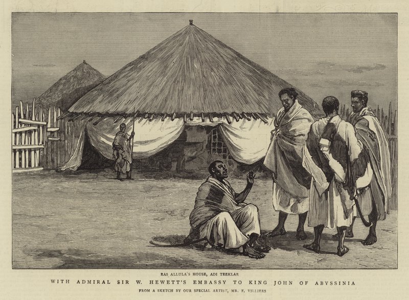 Med admiral Sir W Hewetts ambassade til kong John av Abyssinia av Frederic Villiers
