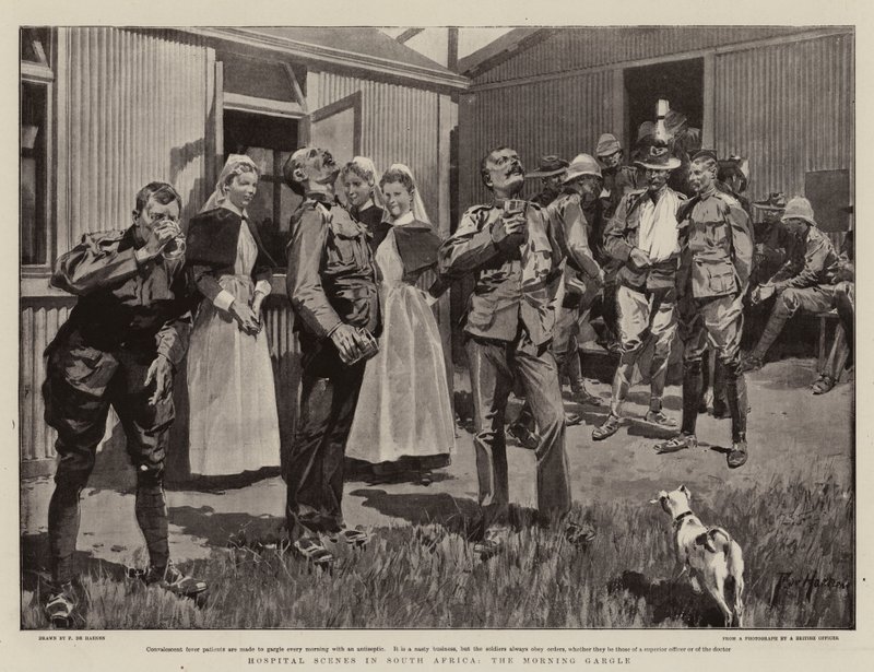 Sykehusscener i Sør-Afrika, Morning Gargle av Frederic de Haenen