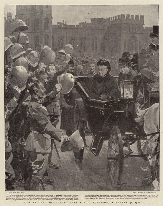 Vår elskede suverens siste offentlige funksjon, 30. november 1900 av Frederic de Haenen