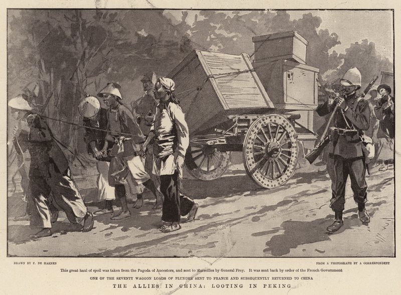 De allierte i Kina, plyndring i Peking av Frederic de Haenen