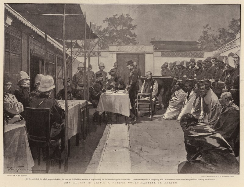De allierte i Kina, en fransk krigsrett i Peking av Frederic de Haenen