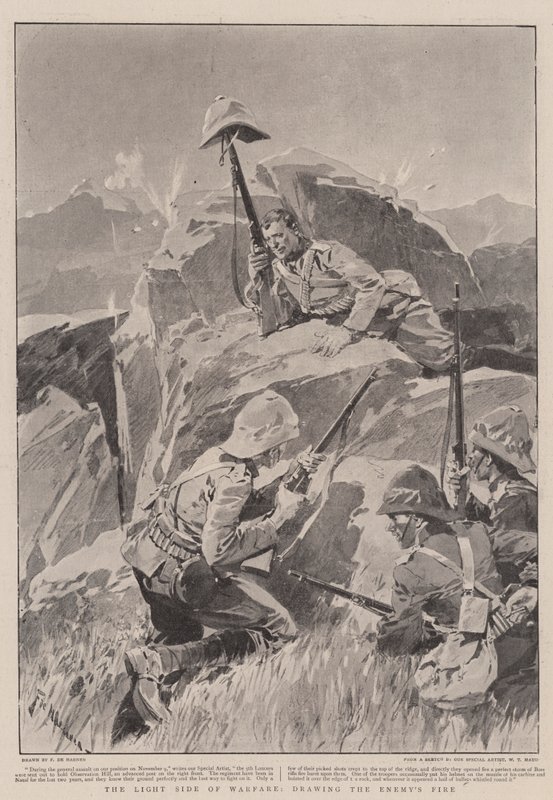 The Light Side of Warfare, tegner fiendens ild av Frederic de Haenen