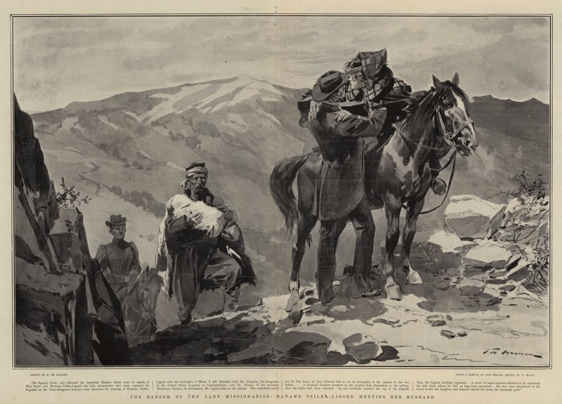 Lady Missionærenes løsepenger, Madame Tsilka-Ligord møter mannen sin av Frederic de Haenen