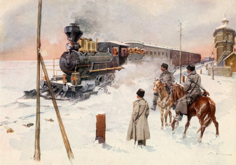 Den transsibirske jernbanen av Frederic de Haenen