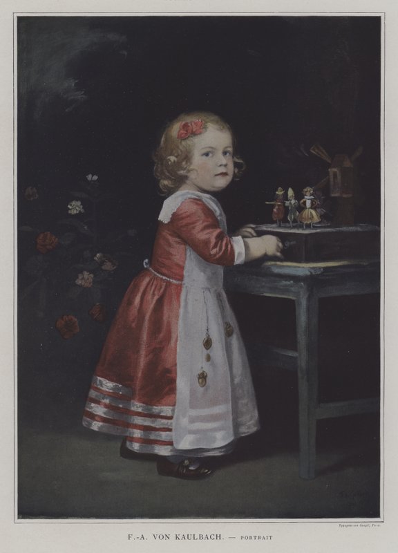 Portrett av en ung jente av Frederich August Kaulbach