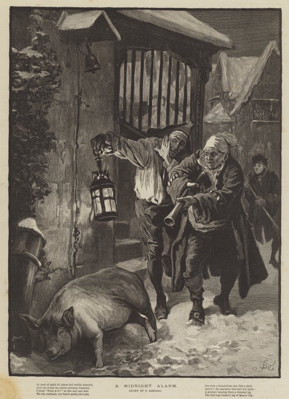 En midnattsalarm av Frederick Barnard