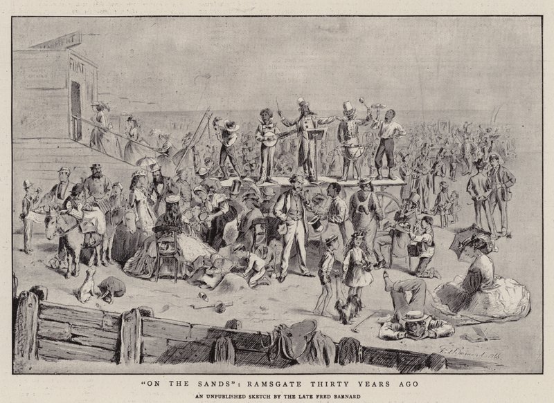 On the Sands, Ramsgate for tretti år siden av Frederick Barnard