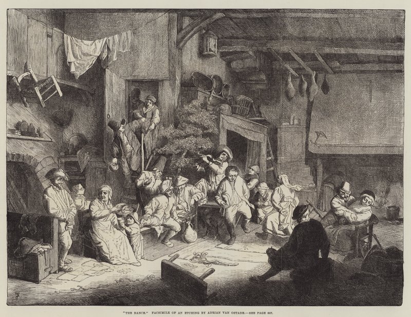 Dansen, faksimile av en etsning av Adrian van Ostade av Frederick Barnard
