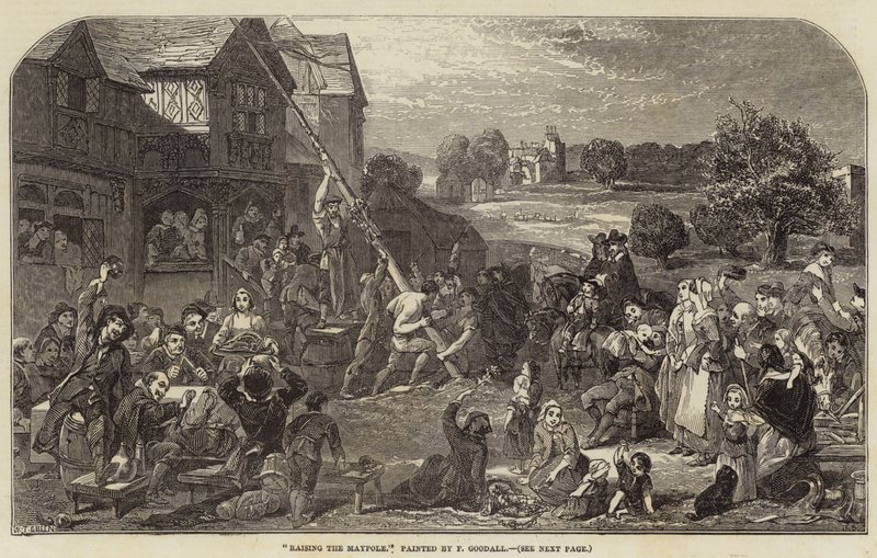 Heving av maistangen av Frederick Goodall