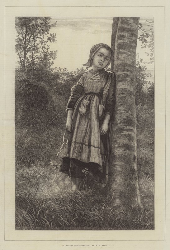 En bretonsk jente, kveld av Frederick John Skill