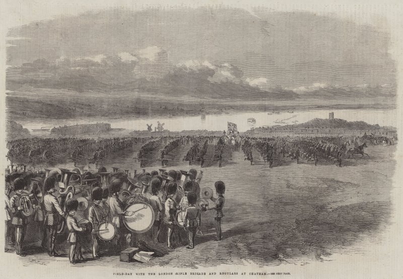 Field-Day med London Rifle Brigade og gjengangere på Chatham av Frederick John Skill