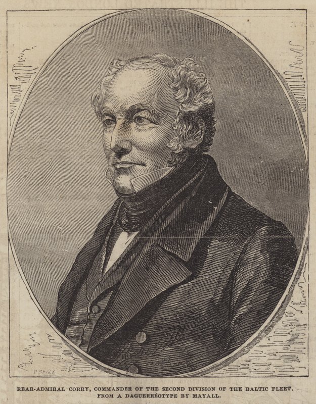 Kontreadmiral Corry, sjef for andre divisjon av den baltiske flåten av Frederick John Skill