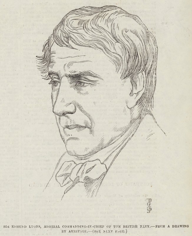 Sir Edmund Lyons, sjefsadmiral for den britiske marinen av Frederick John Skill