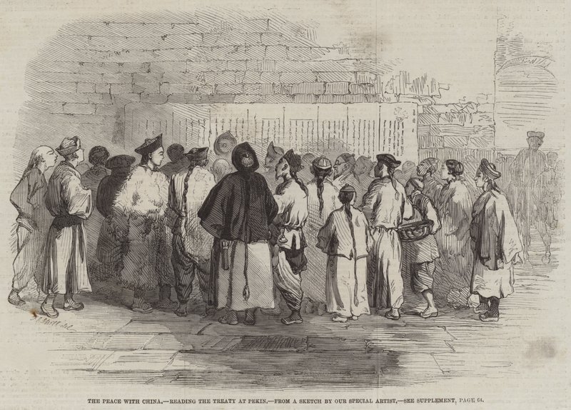 Freden med Kina, lesing av traktaten i Pekin av Frederick John Skill