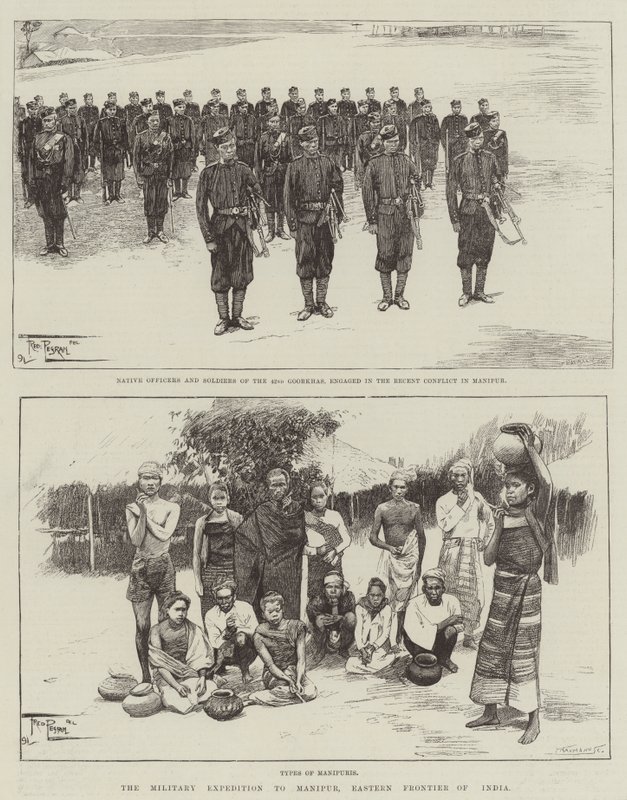 Militærekspedisjonen til Manipur, Indias østgrense av Frederick Pegram