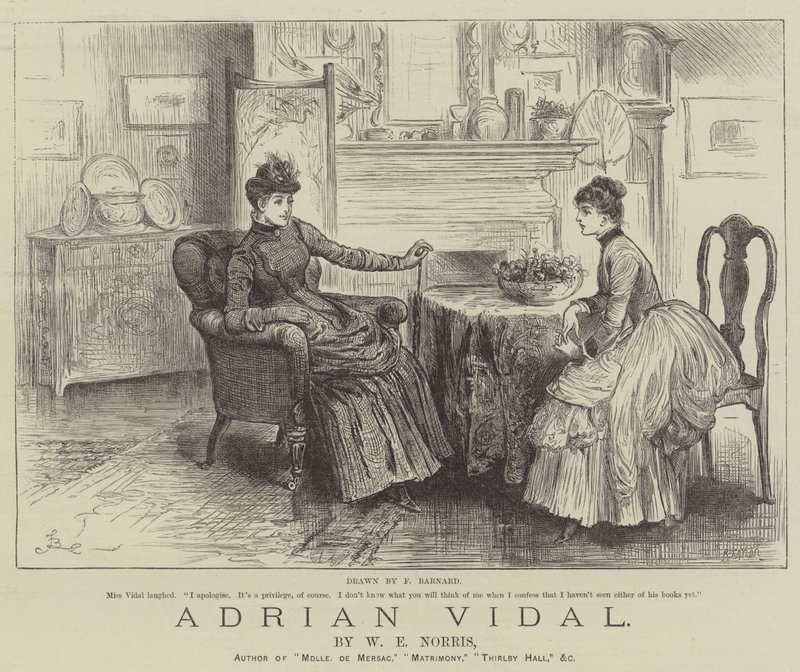 Adrian Vidal, av W E Norris av Frederick Barnard