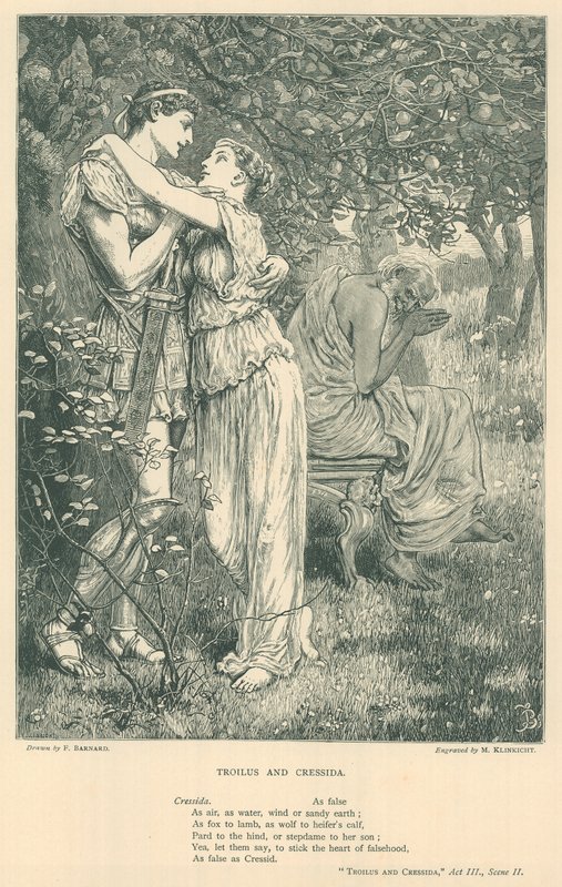 Illustrasjon for Troilus og Cressida av Frederick Barnard