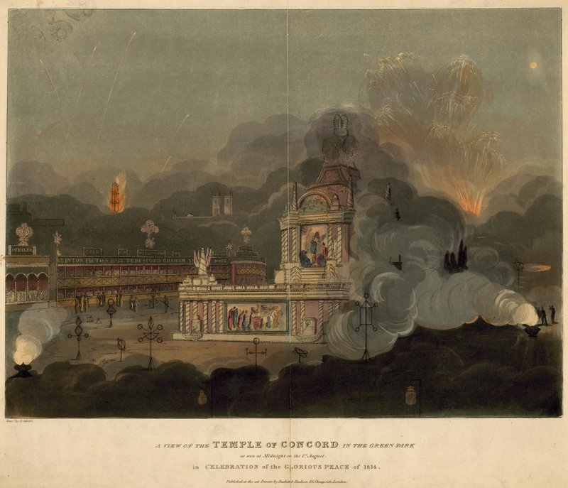 Utsikt over Temple of Concord i Green Park av Frederick Calvert