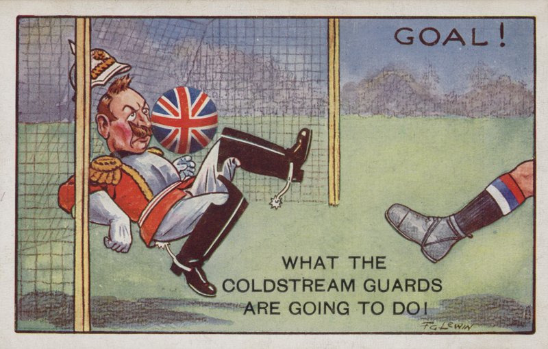 Coldstream-vakten sparker et mål mot Kaiser av Frederick George Lewin