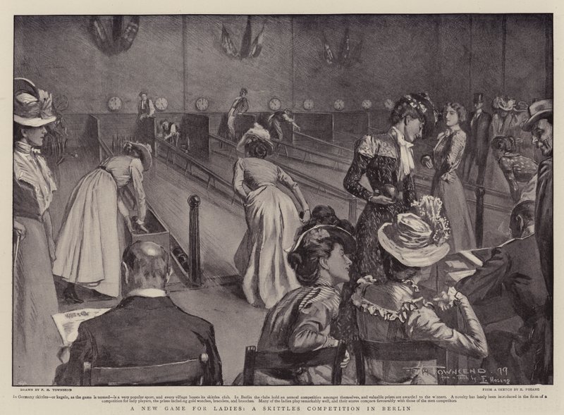 A New Game for Ladies, A Skittles Competition i Berlin av Frederick Henry Townsend