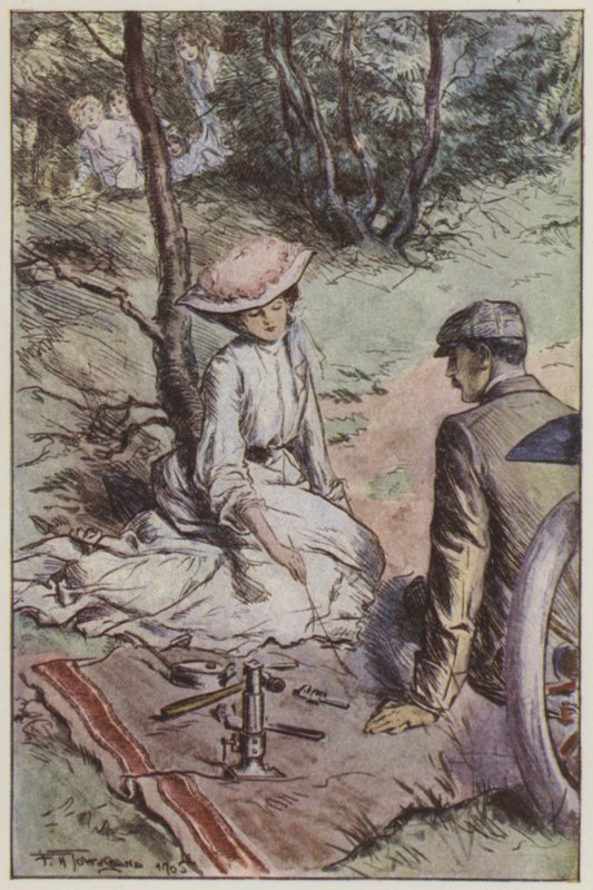Illustrasjon for They av Rudyard Kipling (farge litho) av Frederick Henry Townsend