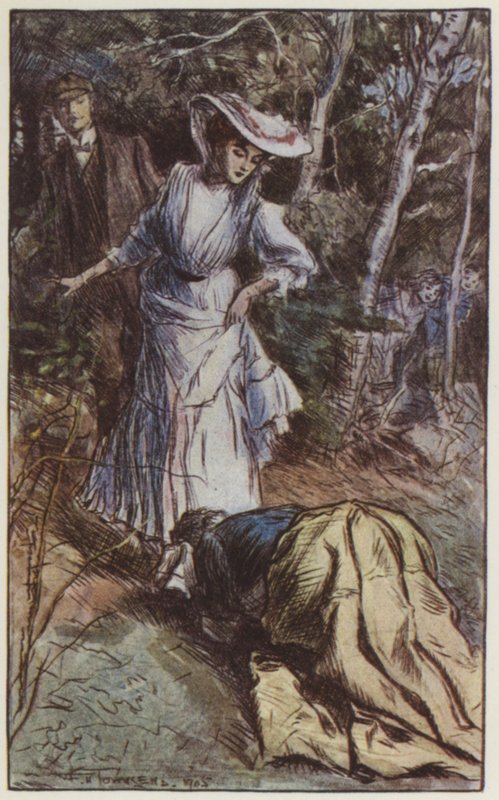 Illustrasjon for They av Rudyard Kipling (farge litho) av Frederick Henry Townsend