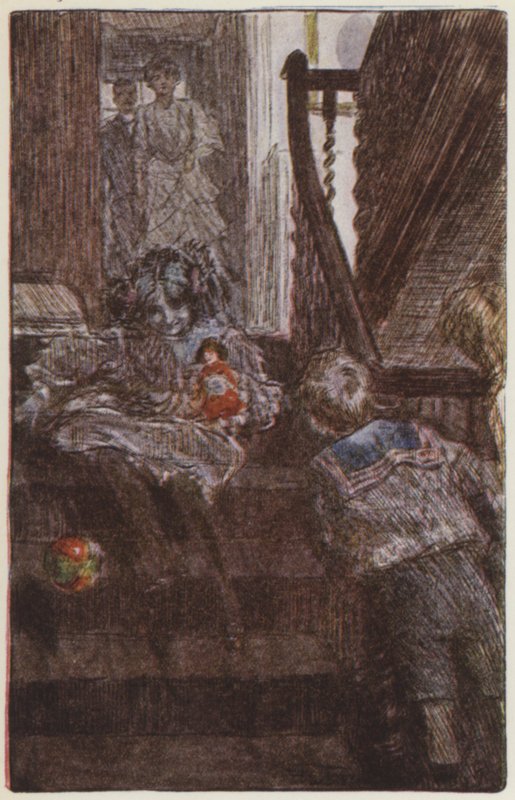 Illustrasjon for They av Rudyard Kipling (farge litho) av Frederick Henry Townsend