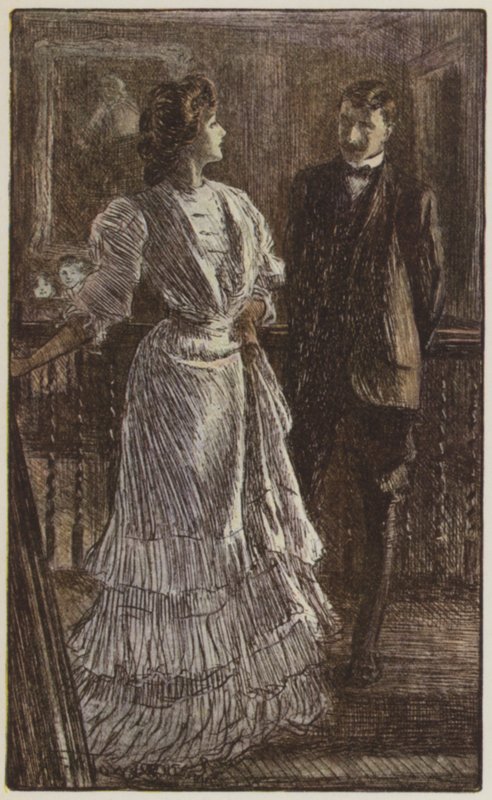 Illustrasjon for They av Rudyard Kipling (farge litho) av Frederick Henry Townsend