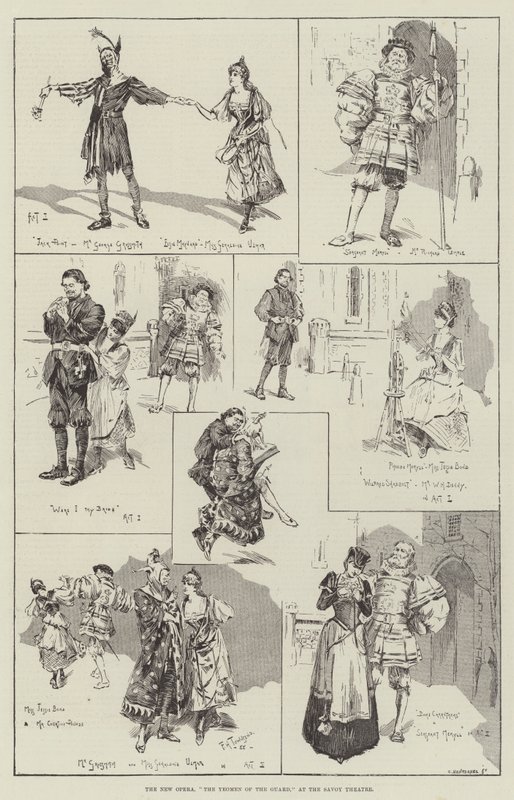 Den nye operaen, The Yeomen of the Guard, på Savoy Theatre av Frederick Henry Townsend