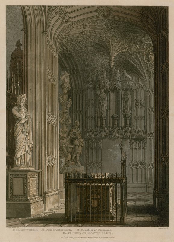 East End of South Aisle, Westminster Abbey, London av Frederick Mackenzie