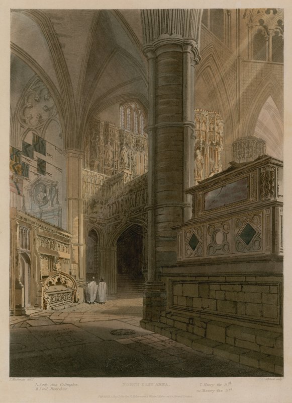 North East Area, Westminster Abbey, London av Frederick Mackenzie
