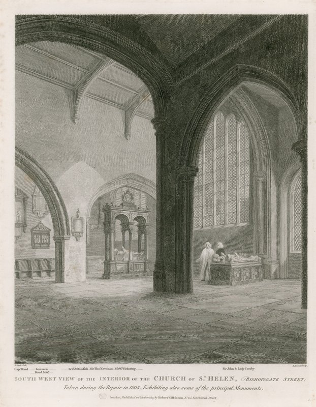 Church of St Helen, Bishopsgate Street, London av Frederick Nash