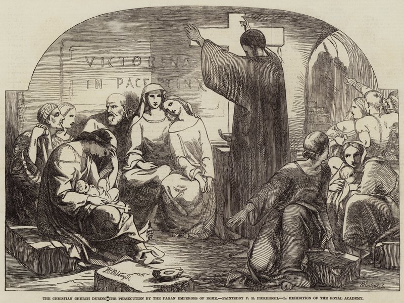 Den kristne kirke under forfølgelsen av de hedenske keisere i Roma av Frederick Richard Pickersgill