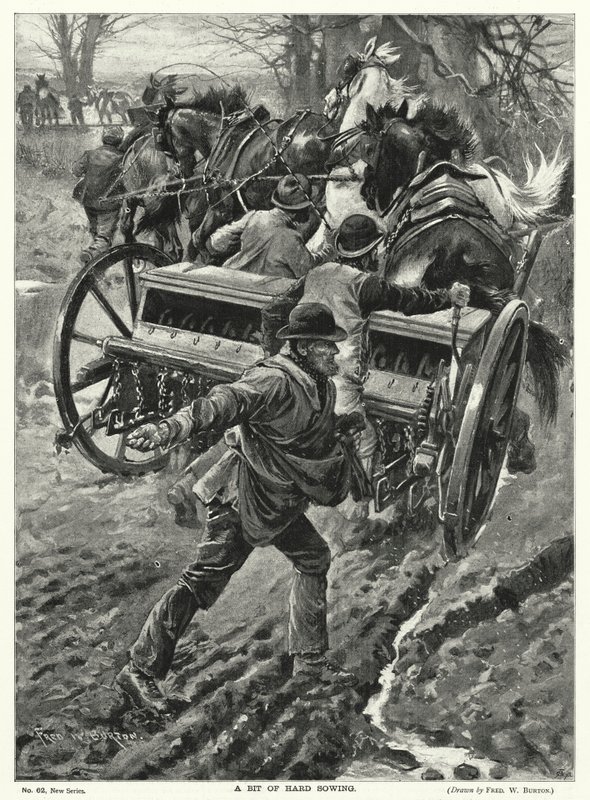 Litt hard såing (litho) av Frederick William (after) Burton