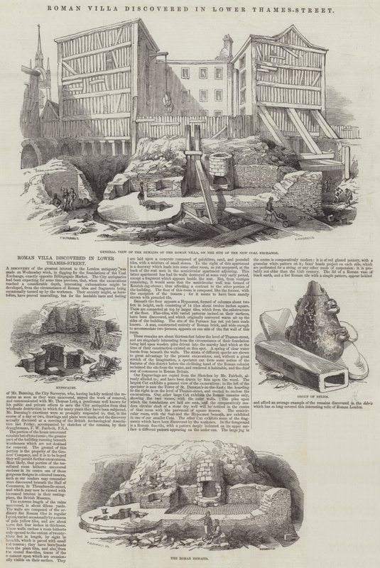 Roman Villa oppdaget i Lower Thames-Street av Frederick William Fairholt