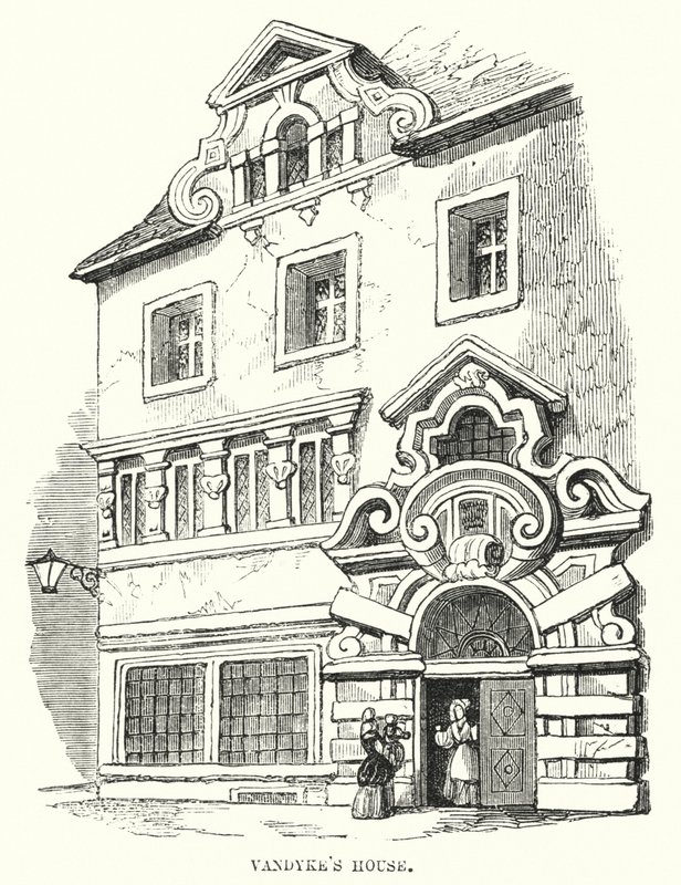 Vandykes hus (gravering) av Frederick William Fairholt