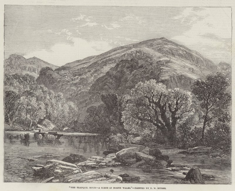 The Tranquil Hour, en scene i Nord-Wales av Frederick William Hulme